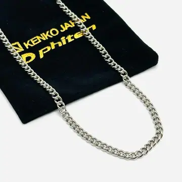 phiten 파이텐 티타늄 목걸이 실버 키헤이 파우치 포함