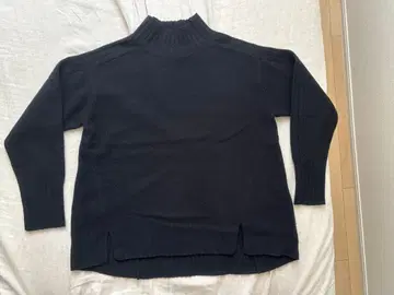 어반 리서치 울 캐시미어 혼방 강축 니트 풀오버 블랙