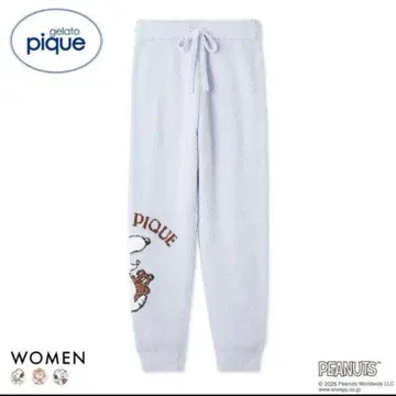 미사용 완판 젤라피케 여성용 PEANUTS 오리지널 자카드 롱 팬츠