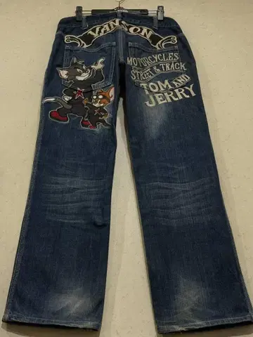 밴슨 VANSON 톰과 제리 자수 & 로고 자수 데님 30