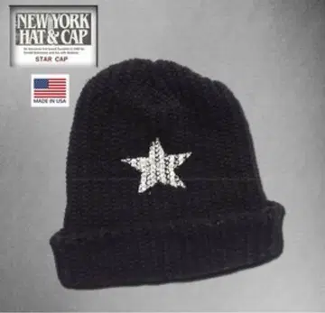 NEW YORK HAT & CAP STAR CAP 블랙 니트 모자