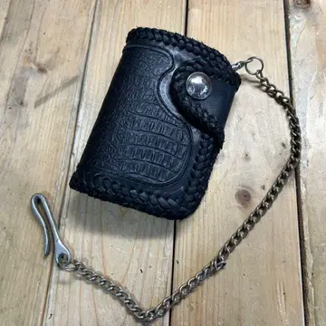 천연 가죽 바이커즈 하프 월렛 for 스트릿 바이커즈