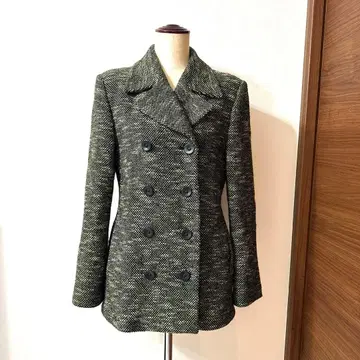 MAX &Co. 트위드 코트 울 그린