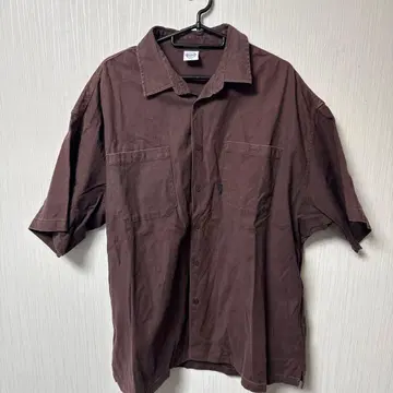 Keboz 반팔 셔츠 브라운 L 사이즈