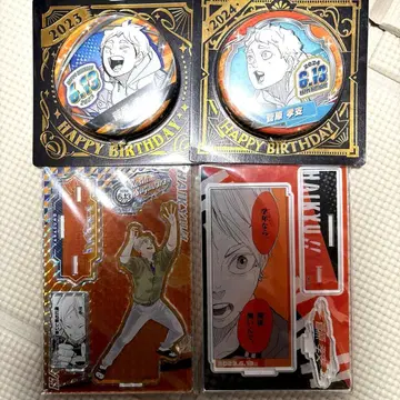 [ 당일 발송 가능 ] 하이큐 벌스데이 캔뱃지 디오라마 스가와라 세트