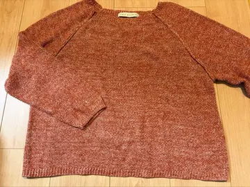 나노 유니버스 오렌지 계열 긴팔 니트 F 사이즈