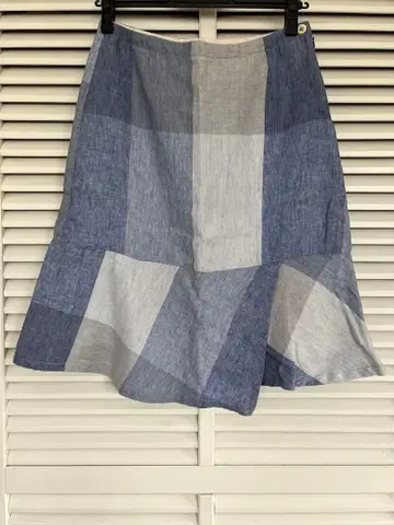 팔라스 팰리스 머메이드 A라인 린넨 스커트 블루 계열 size 2