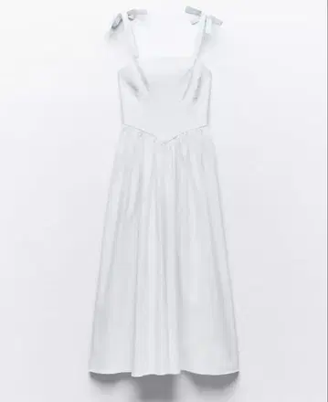 ZARA 리본 미디 원피스