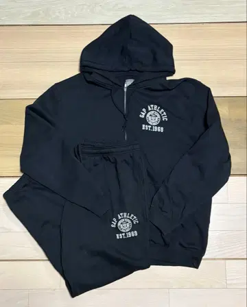 GAP ATHLETIC 풀 집업 후드티 셋업 블랙