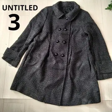 언타이틀 UNTITLED 이탈리아제 울 원단 A라인 트위드 코트
