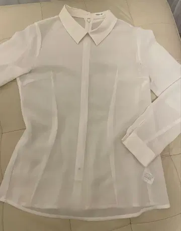 FRAY I.D 시스루 시어 블라우스 긴팔