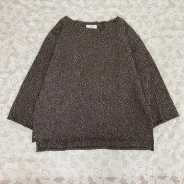 슬로브 이에나 얇은 소재 니트 브라운 네프