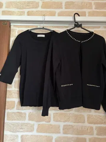 새상품급 애니시스 블랙 앙상블 2세트 M