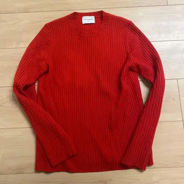 유나이티드 애로우즈 빨간색 리브 니트