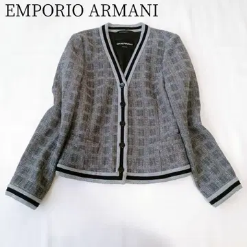 [ 엠포리오 아르마니 ] 노카라 자켓 체크 이탈리아제 방한 고급