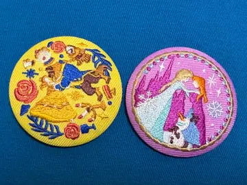 디즈니 자수 캔뱃지 안나 미녀와 야수