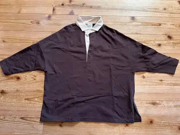 트래디셔널 웨더웨어 빅 럭비 셔츠 S 브라운