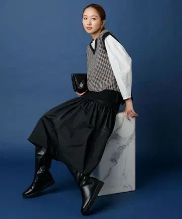 [세탁 가능] 메모리 타프타 티어드 스커트 38