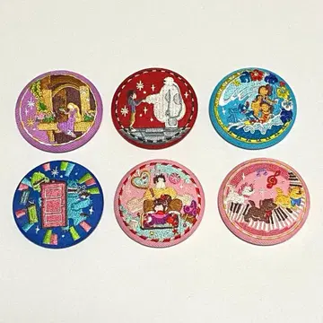 디즈니 자수 캔뱃지 세트 라푼젤 베이맥스 몬스터 주식회사