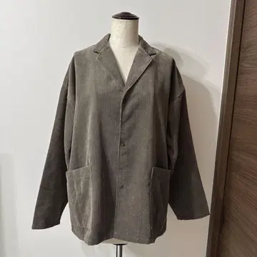 [새상품급] 무인양품 코듀로이 테일러드 칼라 셔츠 더스티 브라운