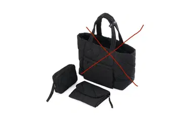 블랙 퀼팅 멀티 파우치 기저귀 교환 시트