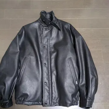 NAUTICA 블랙 비건 가죽 자켓 M