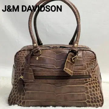 [ 새상품급 ] J&M DAVIDSON 보스턴 백 vivi 악어 엠보싱