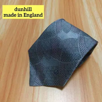 dunhill 기하학 패턴 넥타이 그레이 영국제