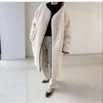 mite 롱 보아 코트