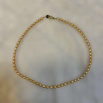 골드 조개 펄 목걸이 40cm