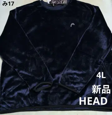 [ HEAD ] 새상품 4L 네이비 플리스 소재 벨로아 샤기 트레이닝복