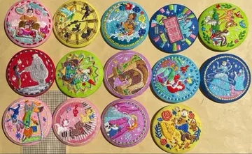 디즈니 자수 캔뱃지 14종 세미 컴프