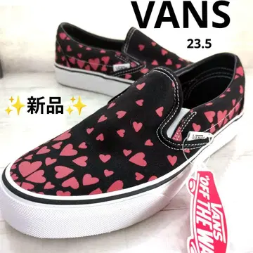 새상품 택 포함 VANS 슬립온 하트 무늬 블랙 23.5