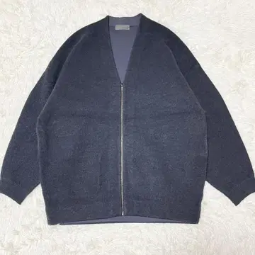 22AW 언클레이브 울 부클 니트 코트 더블 페이스 F