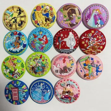 디즈니 자수 캔뱃지 15종 컴플리트 세트