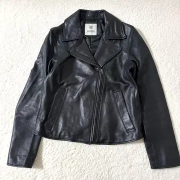 [ 새상품급 ] nano universe 가죽 블루종 양가죽 라이더 블랙