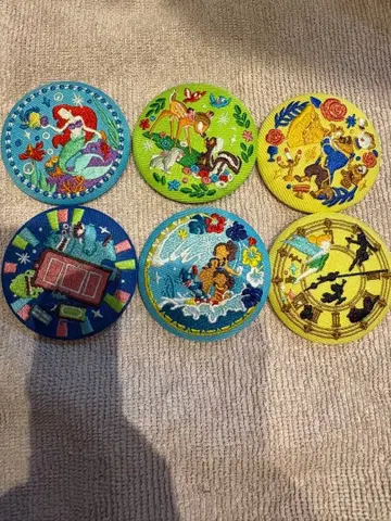 디즈니 핀 배지 세트 6개