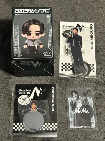 SnowMan ON 메구로 렌 스티커 아크릴 스탠드 소프트 비닐 4세트