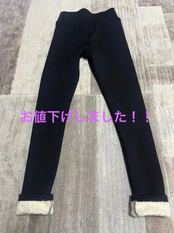 VEIMIA 블랙 플리스 안감 슬림핏 팬츠 s 사이즈