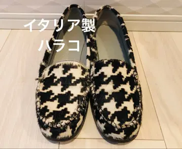 이탈리아제 하운드투스 패턴 송치 소재 로퍼 37