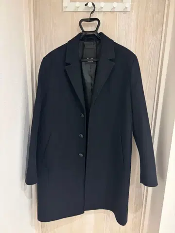 DENHAM 체스터 코트 블랙 XL 울 혼방