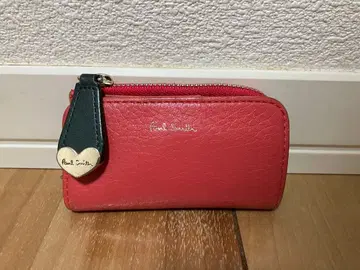 폴 스미스 핑크 가죽 키케이스