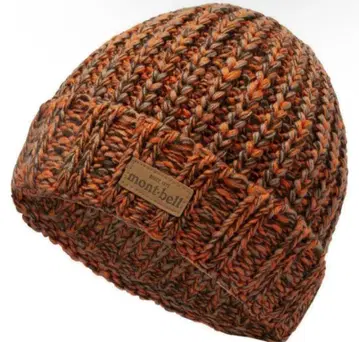 mont-bell 니트 모자 S/M 오렌지 계열