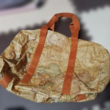 프리마클라세 지도 무늬 보스턴 백 경량