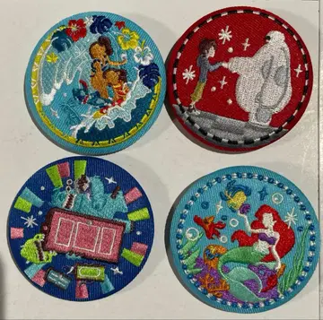 디즈니 캐릭터 자수 캔뱃지 4종