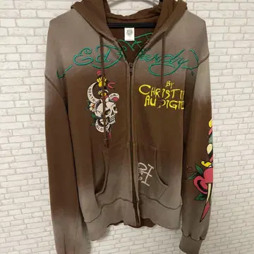 에드 하디 스컬 뱀 그라데이션 후드티