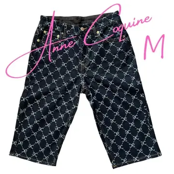 앙코키네 모노그램 자카드 버뮤다 팬츠 인디고 M 미사용 221