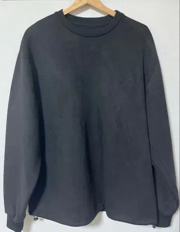 ZARA 페이크 스웨이드 맨투맨 블랙 S