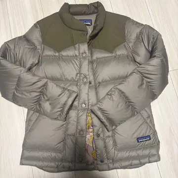 Patagonia 여성용 다운 자켓 XS 그레이/올리브
