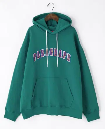 PARAGRAPH LogoHoodie 칼리지 로고 자수 풀오버 후드티